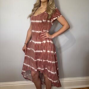 Boho High-Low Tie-Dye Dress